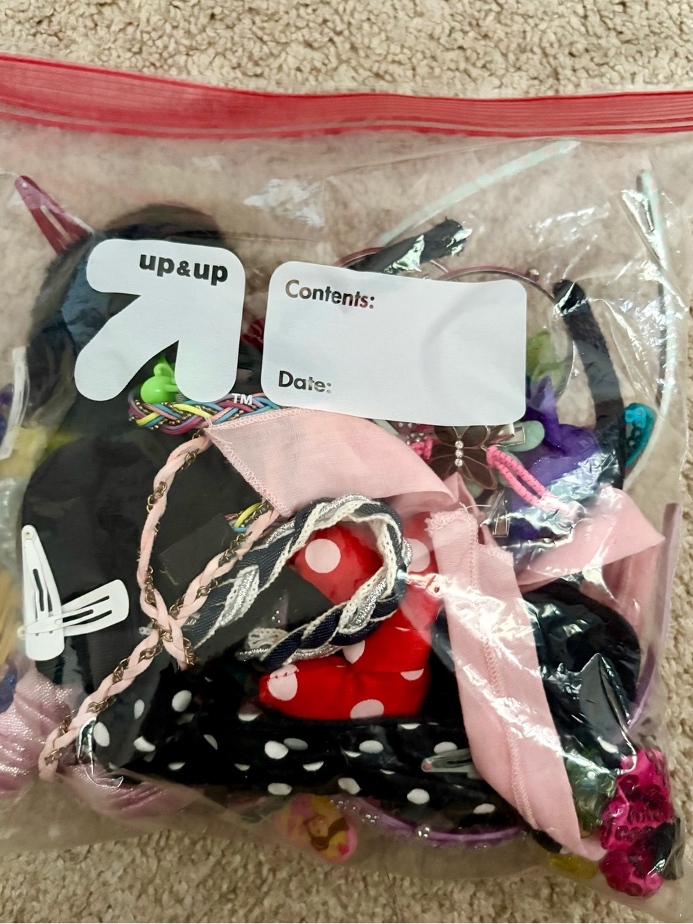 Kids Pink and Teal Hair Accessory Set - Assorted Headbands & Clips